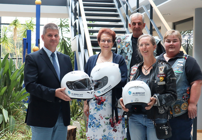 2019 - Donation campaign for motorbike helmets for Dominikus-Ringeisen-Werk